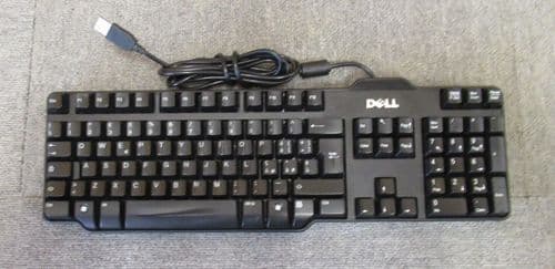 Dell SK-8115 DJ376 0DJ376 Black Slim QuietKey 104-Keys USB Wired QWERTY Keyboard