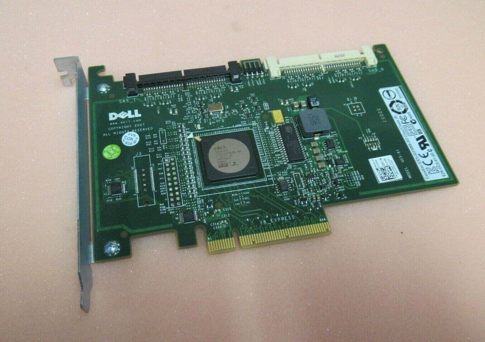 Dell U558P PowerEdge T410 R510 PCIExpress SAS PERC 6/i Controller Card