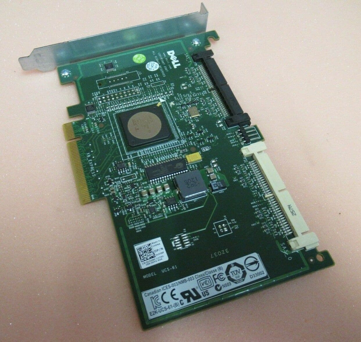 Dell U558P PowerEdge T410 R510 PCIExpress SAS PERC 6/i Controller Card