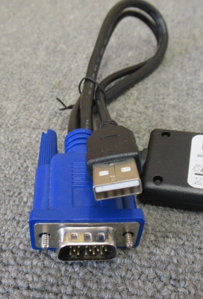 Dell UF366 0UF366 520-294-503 KVM System Interface POD Cable USB RJ45 VGA Dell UF366 0UF366 520-294-503 KVM System Interface POD Cable USB RJ45 VGA