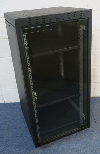 ECO-LINE 19" 24U 600mm x 600mm Switch AV Network Server Rack Cabinet Glass Door