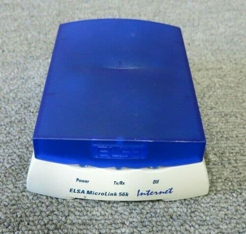 ELSA MicroLink RS232 56Kbps Internet PC External Fax/Modem No AC Adapter