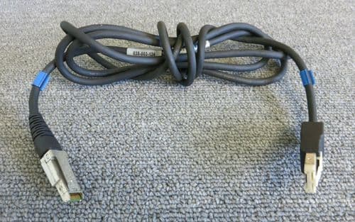 EMC 038-003-124 HSSDC2 To HSSDC 2 Meter Fiber Fibre Channel Cable Network