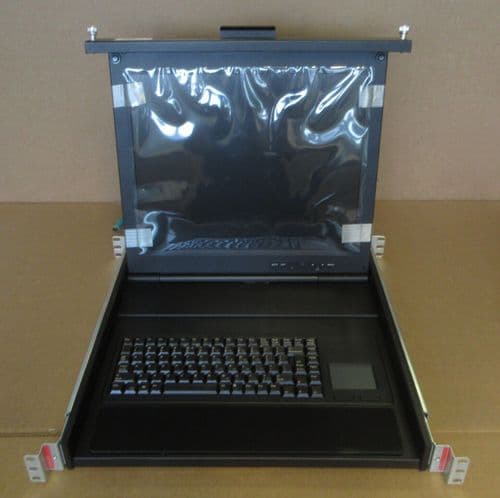 EMC 091-000-091 17" KVM 1U Rackmount Console Monitor and Keyboard & Rails