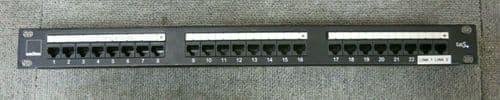 Emitex EM01.002 0049-8286 19" CAT5e 1U 24 Port RJ45 Patch Panel Black