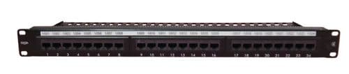 Excel 100-304 24 Port Cat6 RJ45 Patch Panel 1U 19" Punch Down Cable Management