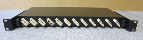 Excel 12 Port 19" 1U Rack Mountable Black SC Duplex / LC Quad Fibre Optic Patch