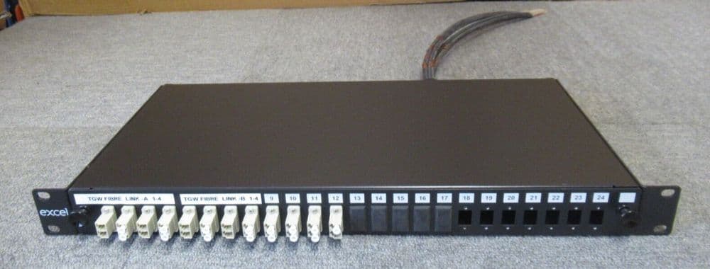 Excel 24 Port LC Fibre Modules Patch Panel 1U 19& x22; Rack Mountable ...