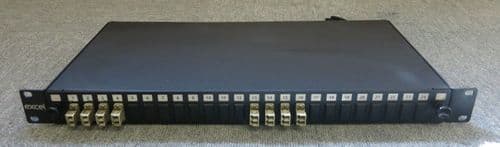 Excel 24 Port LC Loaded Fibre Modules Patch Panel 1U/19 Rack Mountable Steel Box