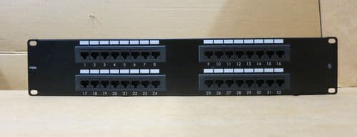 Excel 32 Way RJ45 Cat5e UTP Patch Panel - 2u