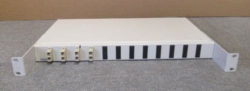 Excel 4 Port 19" 1U Loaded SC White Rackmount Fibre Patch Panel