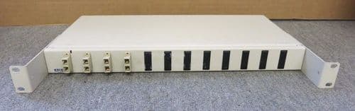 Excel 4 Port Rack Mountable White Fibre Optic Patch Panel 1U 19 Inches
