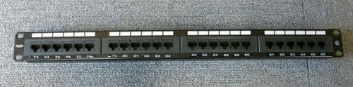 Excel T568B 24 Port Cat5e 1U 19" RJ45 Ethernet Rack Mountable Patch Panel