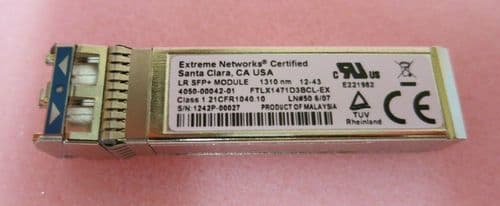 Extreme Networks 4050-00042-01 FTLX1471D3BCL-EX LR 10km 1310nm SFP+ Transceiver