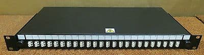 Fibre Channel 24-Port Rack Mount Patch Panel With 24 Connectors Black