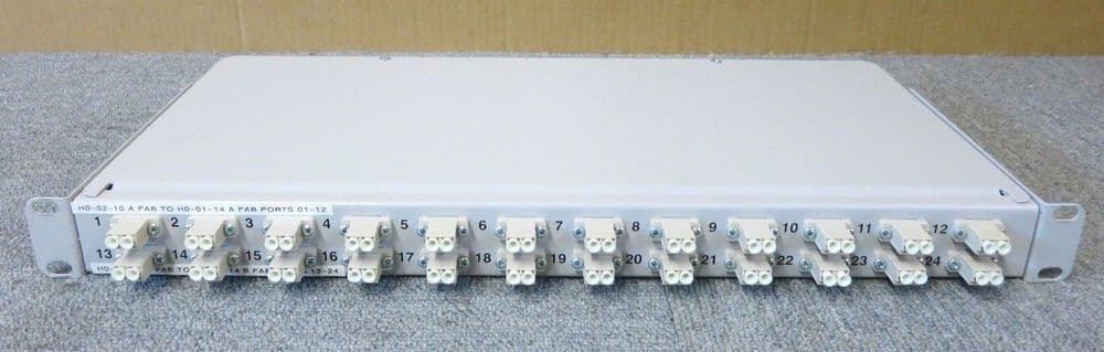 Fibre Optic Network 24 Port Fibre Channel LC Rack Mount White 1U Patch Panel
