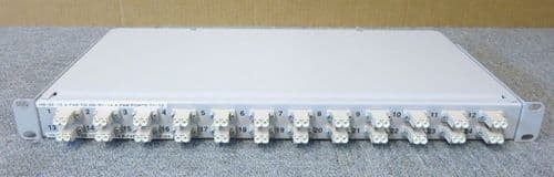 Fibre Optic Network 24 Port Fibre Channel LC Rack Mount White 1U Patch Panel