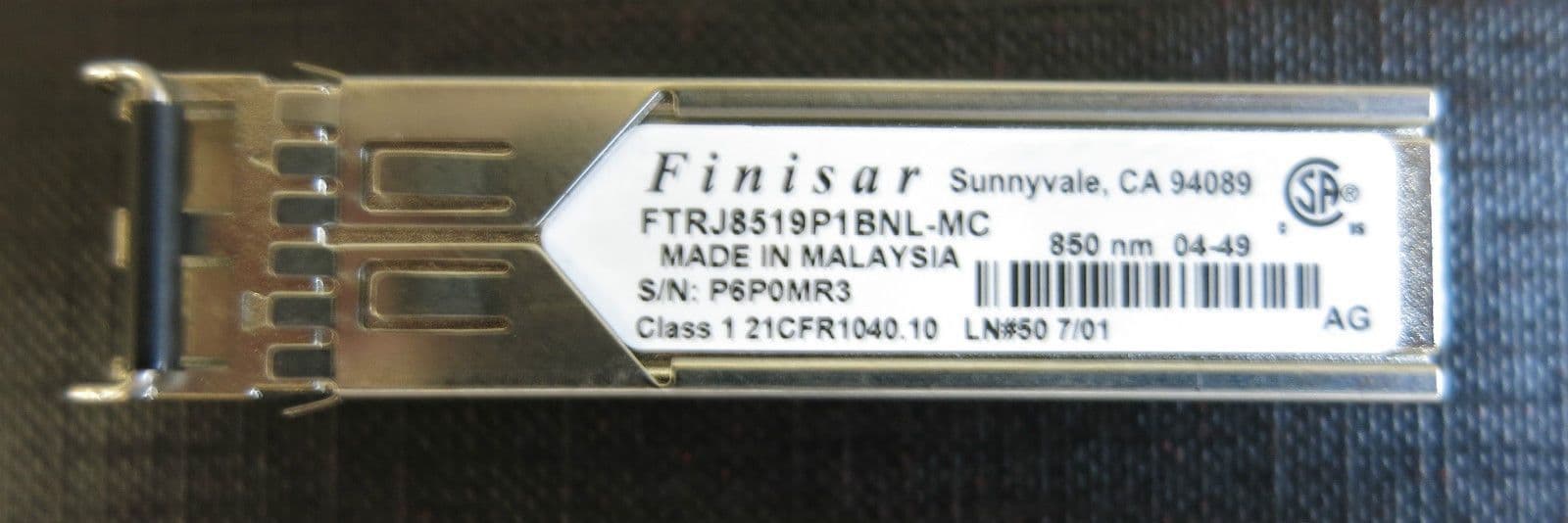 Finisar FTRJ8519P1BNLMC 850nm SFP 2Gbps Fiber Channel Optical