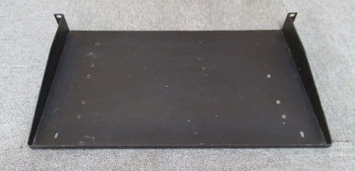 Fixed Cantilever 1U 19" Black Data Cabinet Rack Shelf 270mm Deep