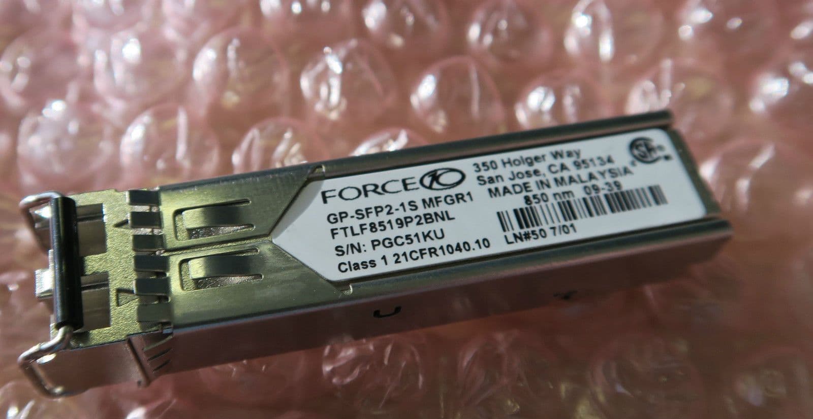 Force10 GP-SFP2-1S FTLF8519P2BNL 850nm SFP Multi-mode Transceiver Module