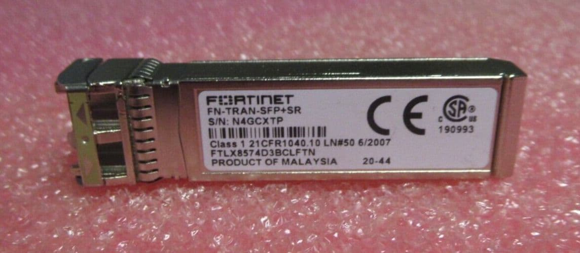 Fortinet FN-TRAN-SFP SR 10Gb 850nm 300m Fiber Channel SR SFP Optical ...