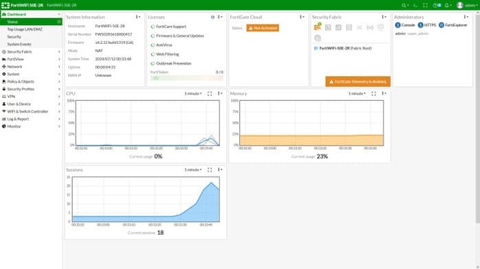 Fortinet FortiWiFi 50E-2R Dual Radio 7x GE RJ45 5x Switch 2x Fortinet FortiWiFi 50E-2R Dual Radio 7x GE RJ45 5x Switch 2x