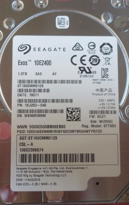 Fujitsu 1 8TB 10K SAS 12G 512e 2 5