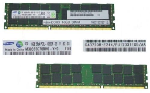 Fujitsu 16GB 2RX4 DDR3 PC3L-10600R 240Pin REG ECC Server Memory CA07296-E244