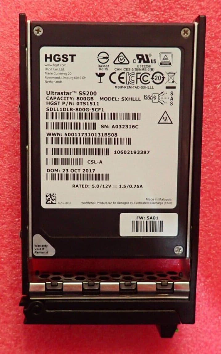 Fujitsu 800GB SAS 12Gb/s MU 2 5" SFF MLC Solid State Drive SSD S26361 ...