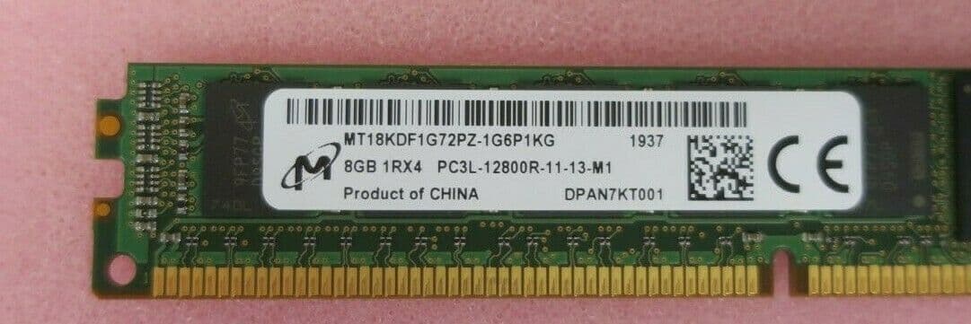 HPE HP 8GB 1RX4 PC3L-12800R MODULE DE MÉMOIRE (1X8GB