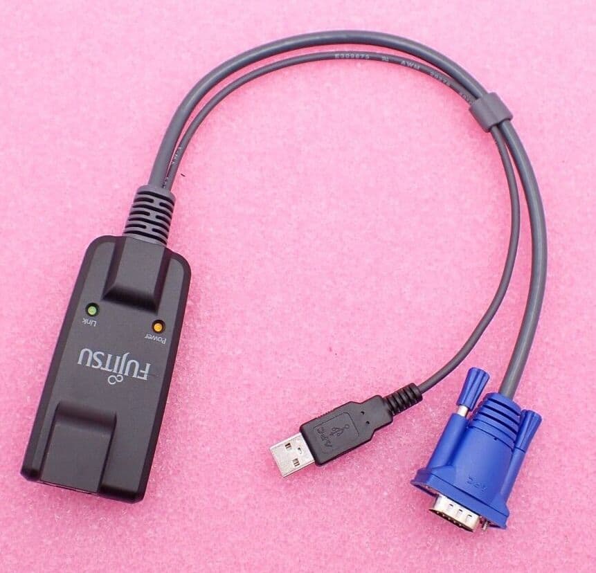 Fujitsu Console Switch KVM Adapter Cable KVM-USBVM USB-VGA S26361-F5644-L502