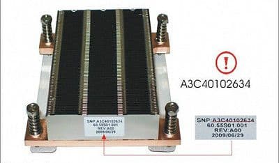Fujitsu CPU Processor Heatsink Cooler for Primergy RX200 S5 S6 A3C40102634