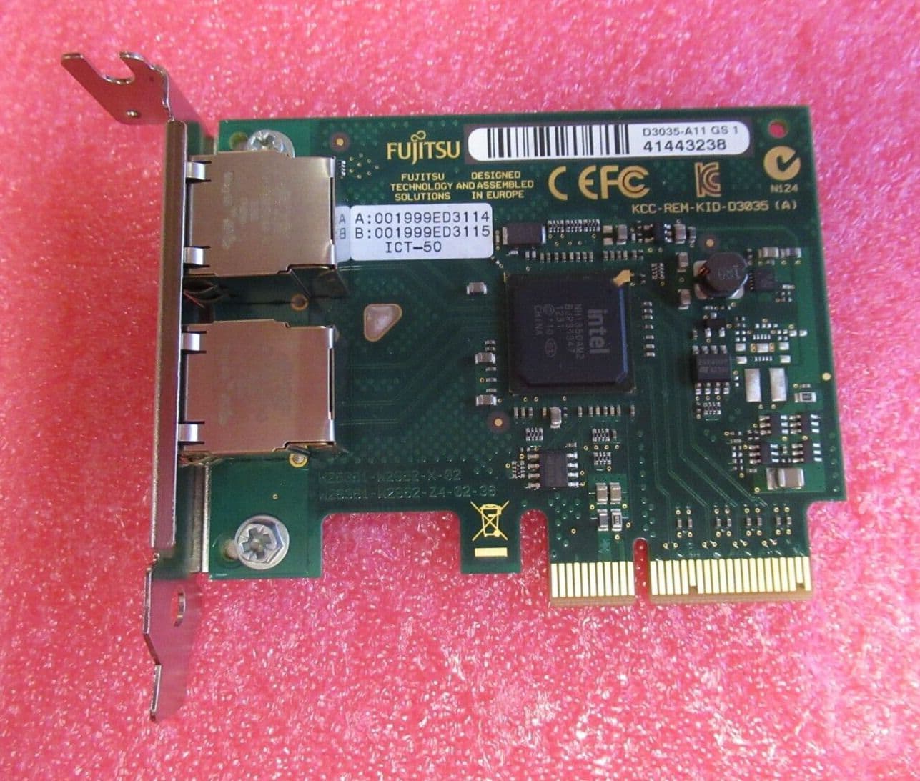 Fujitsu D3035A11 GS1 I350T2 Dual Port PCIe x4 Gigabit