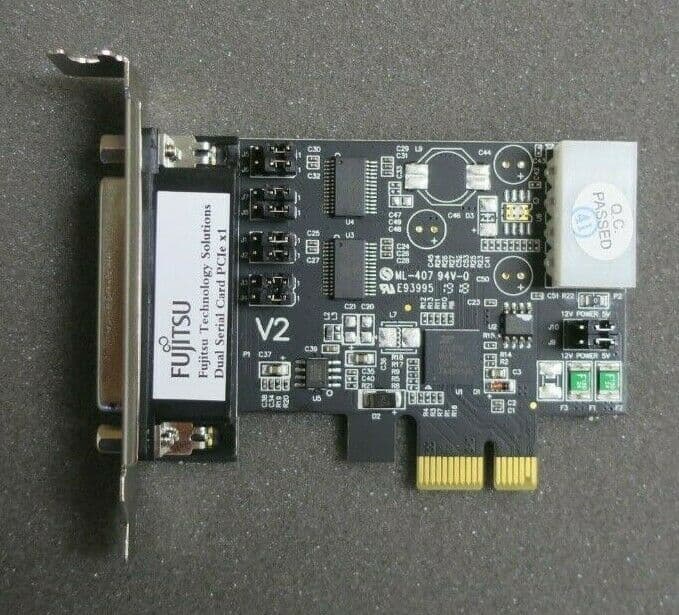 Fujitsu Dual Serial Port RS232 Card With Splitter Cable CP140 S26361