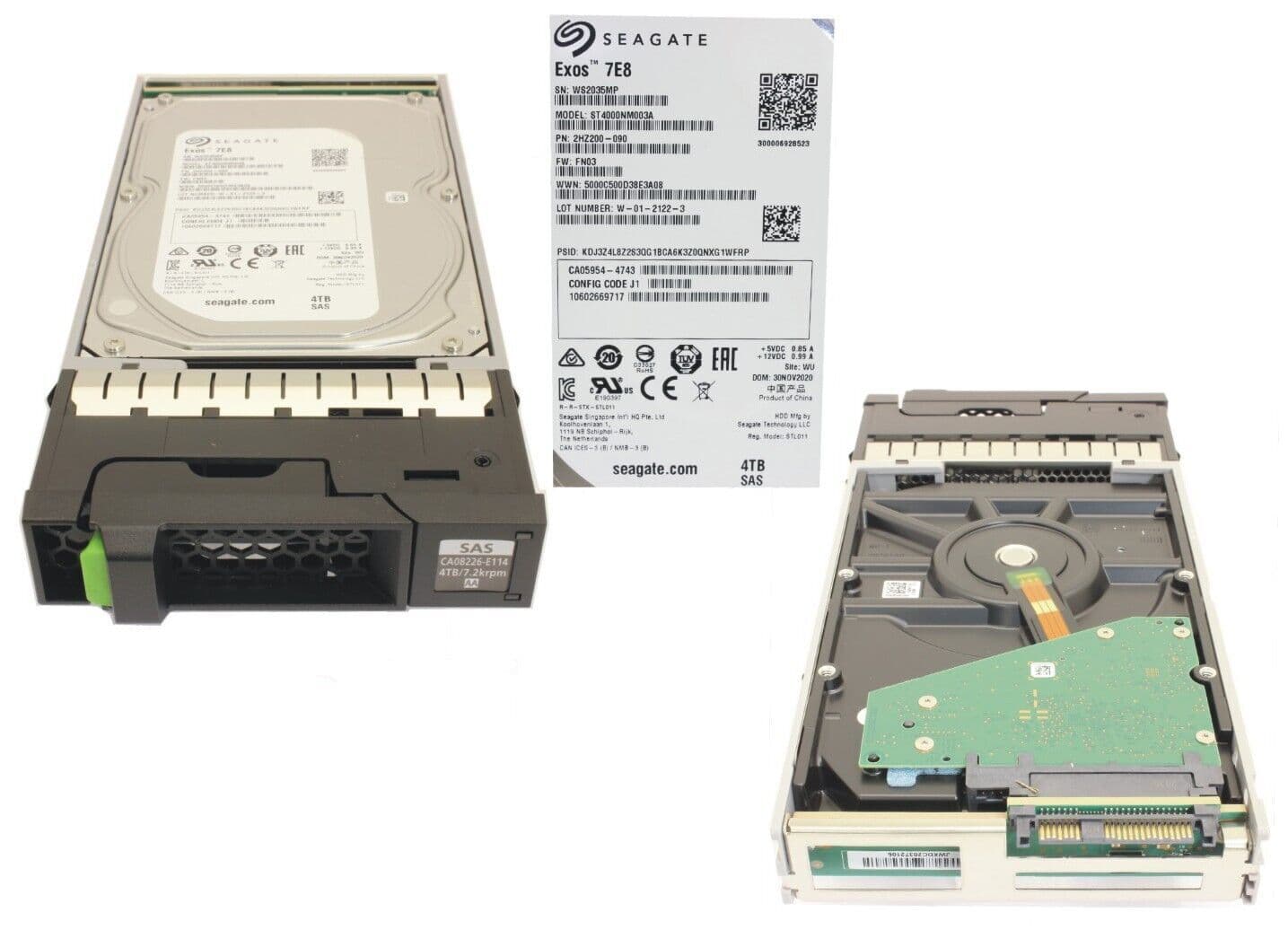 ケンHDD Fujitsu Eternus 4TB SAS 12G 7 2K 3 5