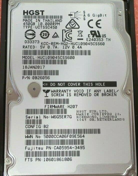 Fujitsu Eternus DX S2 450GB 2 5