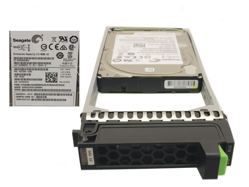 Fujitsu Eternus DX S3 1TB SAS 12G 7 2K 2 5" HotPlug HDD Hard Drive CA07670E851