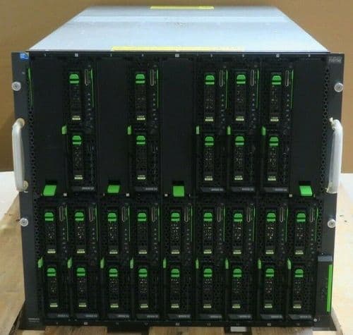 Fujitsu Primergy BX900 S2 Blade Chassis 18-Slot + 14x BX920 S3 Blades + 6x PSU