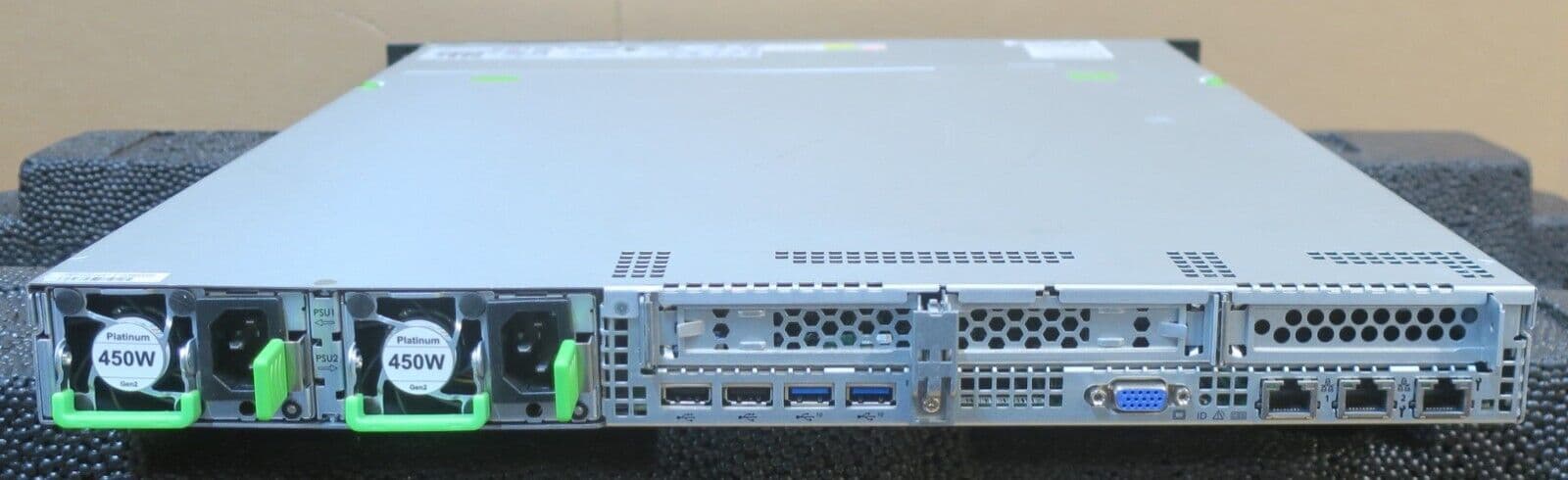 Primergy Rack View Fujitsu Primergy RX1330 M4 Quad-Core E-2124 32GB Ram 4x 6TB HDD 1U Rack ...
