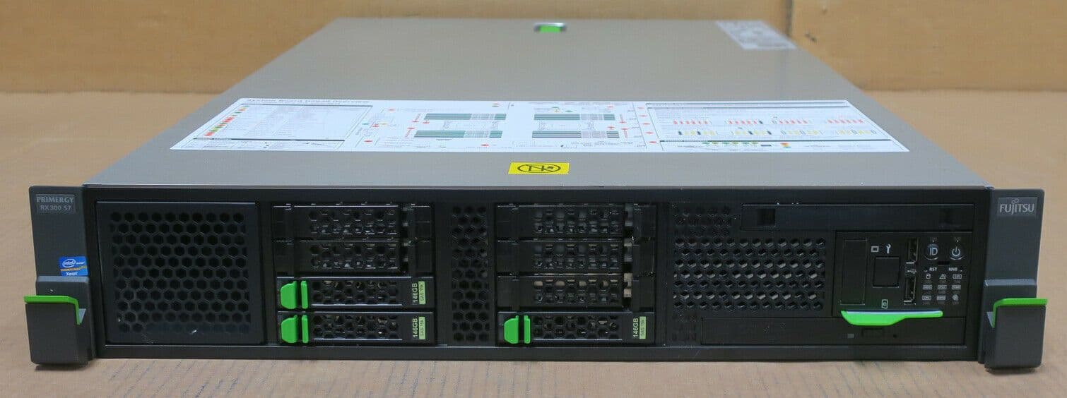 Fujitsu Primergy RX300 S7 2x 4C E5-2609 32GB Ram 3x 146GB HDD 8x 2 5 ...