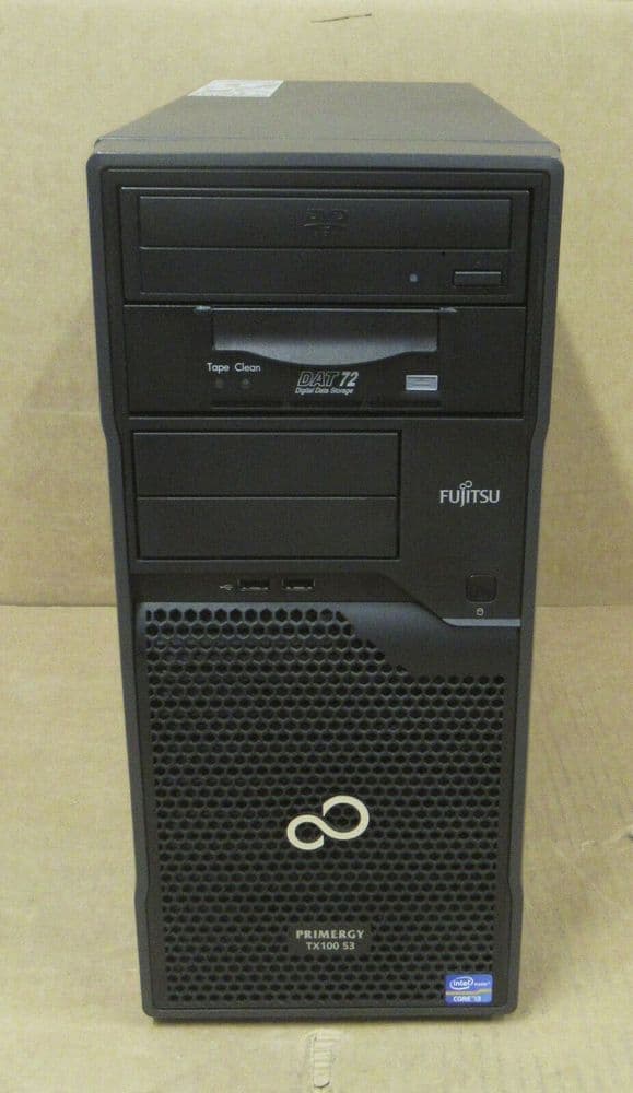 Fujitsu Primergy TX100 S3p Tower Server i3-3220 3.3GHz 8GB Ram 500GB HDD DAT72