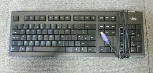 Fujitsu S2638-K551-L465 KB400 Black Slimlime Design UK PS/2 Wired Keyboard