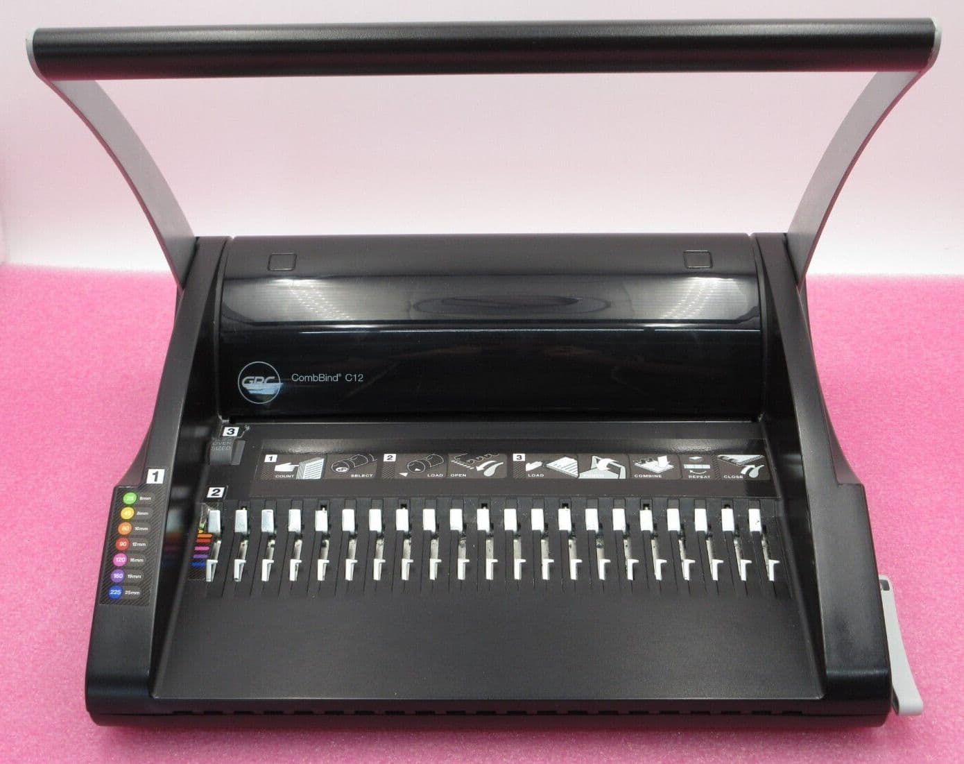 GBC CombBind C12 Binding Machine 12 Sheet Punch 195 Binding Capacity ...