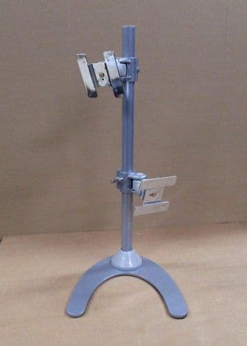 Generic Dual Monitor Vertical Tilt/Turn/Rotate Adjustable Desktop Mount Stand