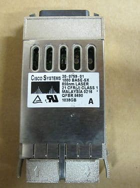 Genuine Cisco GBIC Transceiver Module 30-0759-01 1000BASE-SX 1038GB