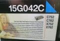 Genuine Cyan Lexmark 15G042C Toner Cartridge (C752, C762, X752, X762)-NEW SEALED