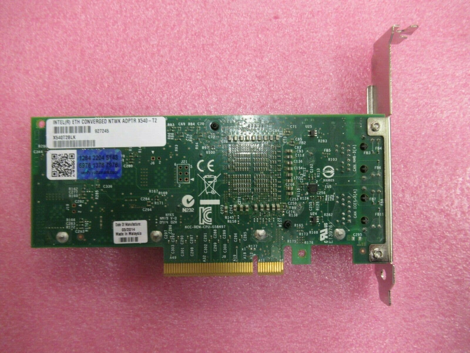 Genuine Intel X540-T2 Dual Port Ethernet Network Adapter Yottamark