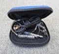 Hand Held Audio Universal-Fit Presenter Earpiece And Blue Zip Case
