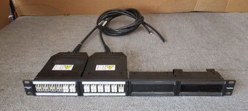 Hellermann Tyton Rapidnet 1U 19" Patch Panel 2 Cassettes RNFMD-24LC1MS2-XX.XX