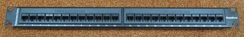 HellermannTyton MegaBand 1U 24-Port Patch Panel RJ-45 Cat5e 1/2408-NMB-HD/Black